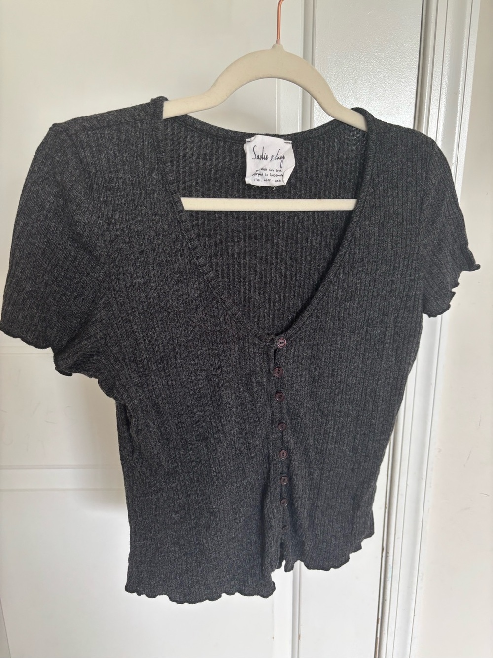 Sadie & Sage Ribbed Y2K Top